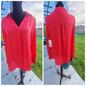 NWT! Red Blouse by Worthington